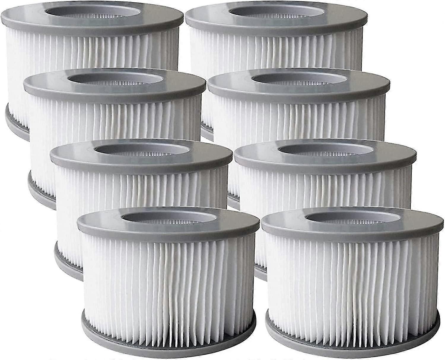 Pa Of 8 Replment Filter Cartridges For Mspa Inflatable Pool, Jacuzzi