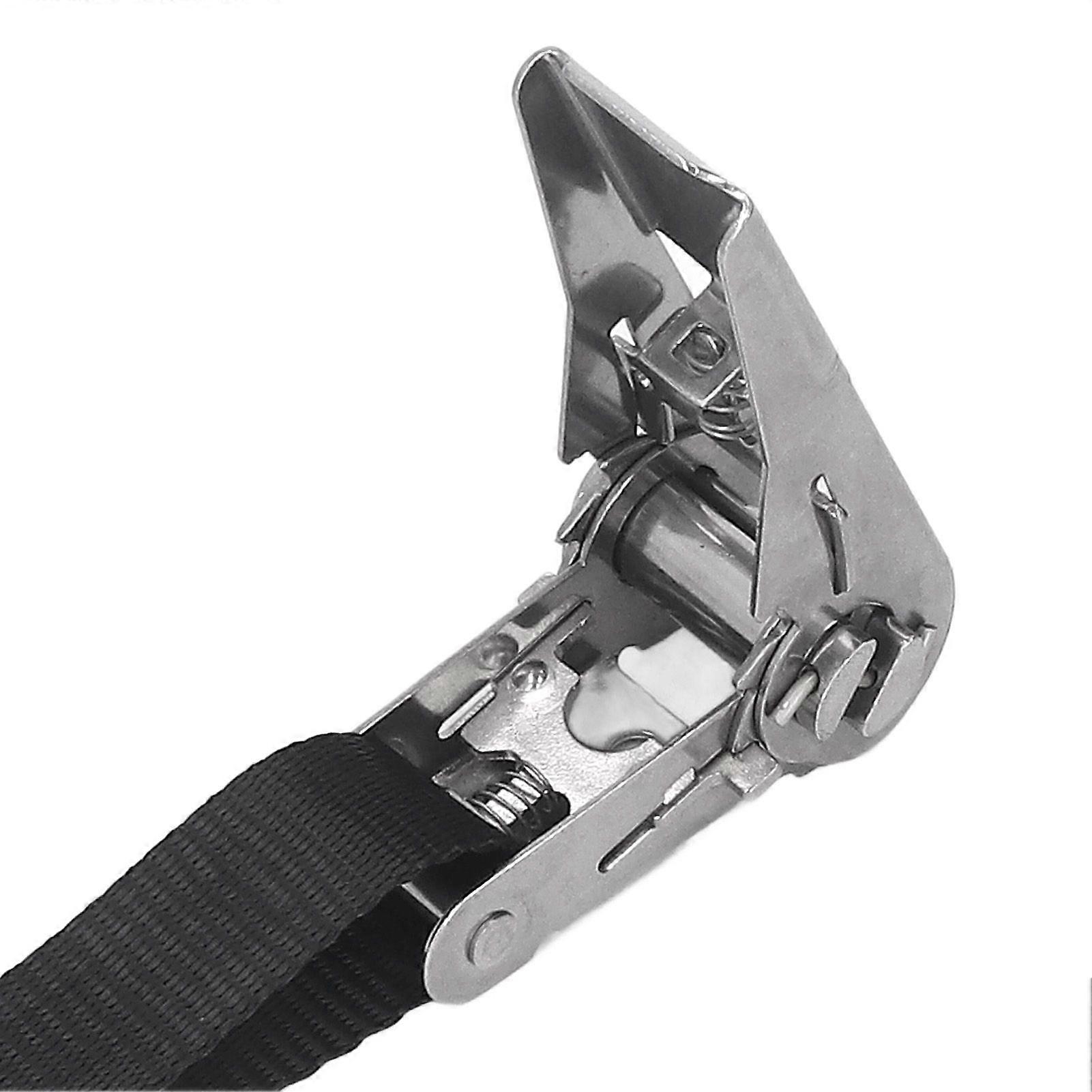 1in 25mm Ratchet Tie Down Straps Red Rust Proof Ratcheting Securing Straps for Vehicle Ship Transport