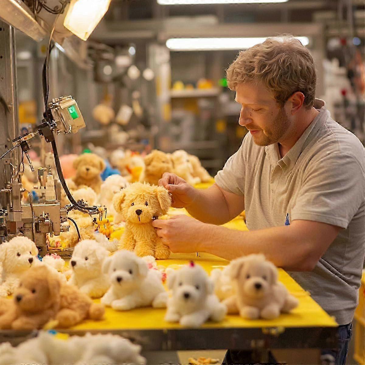 Perro Cachorro Robot Interactivo De Peluche – Imita Movimientos Y Sonidos Reales – Suave Y Portátil – Juguete Educativo Y Acompañante Para Niños