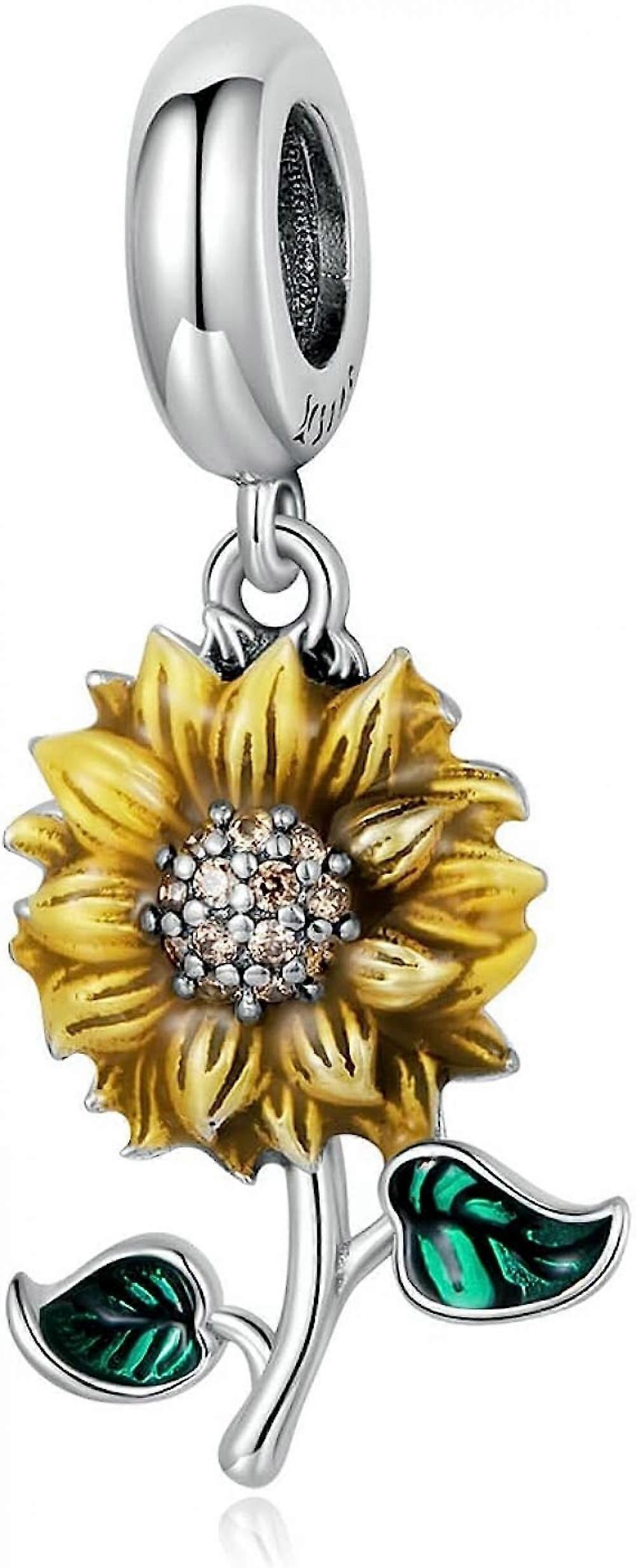 צ'ארמס חמניות כסף סטרלינג צ'ארמס מתאים פנדורה צ'ארמס צמיד אתה השמש שלי צ'ארמס שרשראות תליון תכשיטים מתנות לנשים אמא אישה