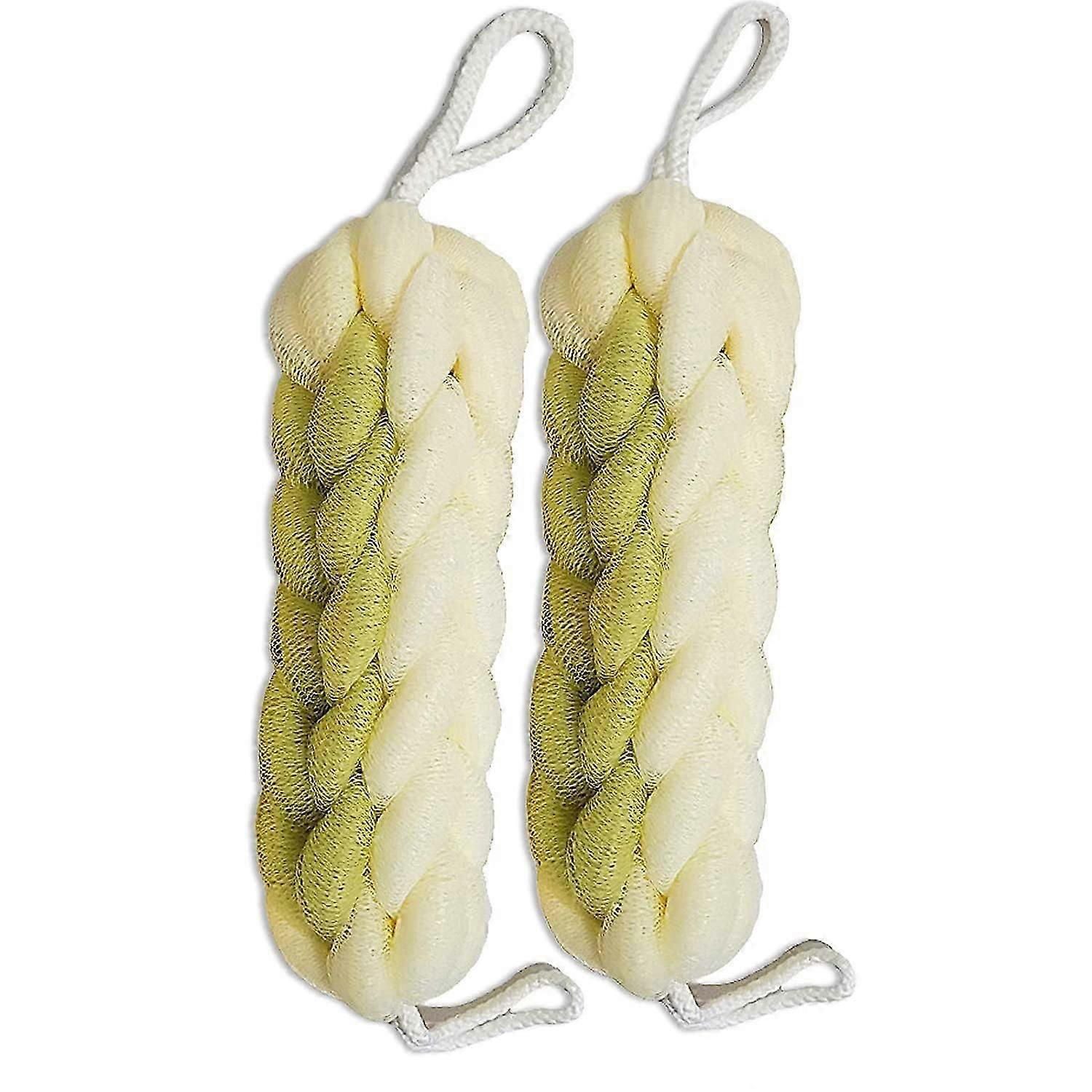 unbrand 2-pack Bolder Back Scrubber pour douche Long Exfoliating Loofah Éponge de bain avec super ex