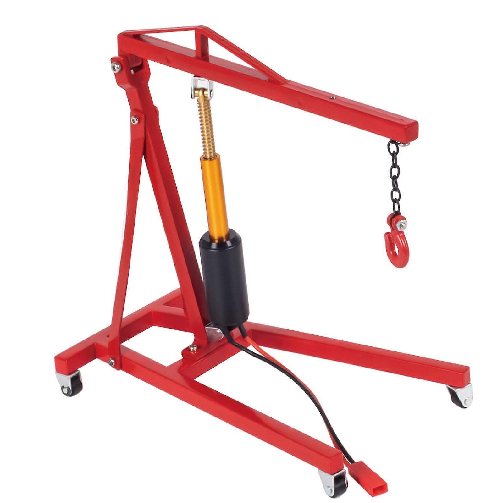 Engine Crane Hanger Electric Hoist-Jack Compatible for Simulation Model 1/10 Garage Series Remote Control Car Decoration Red