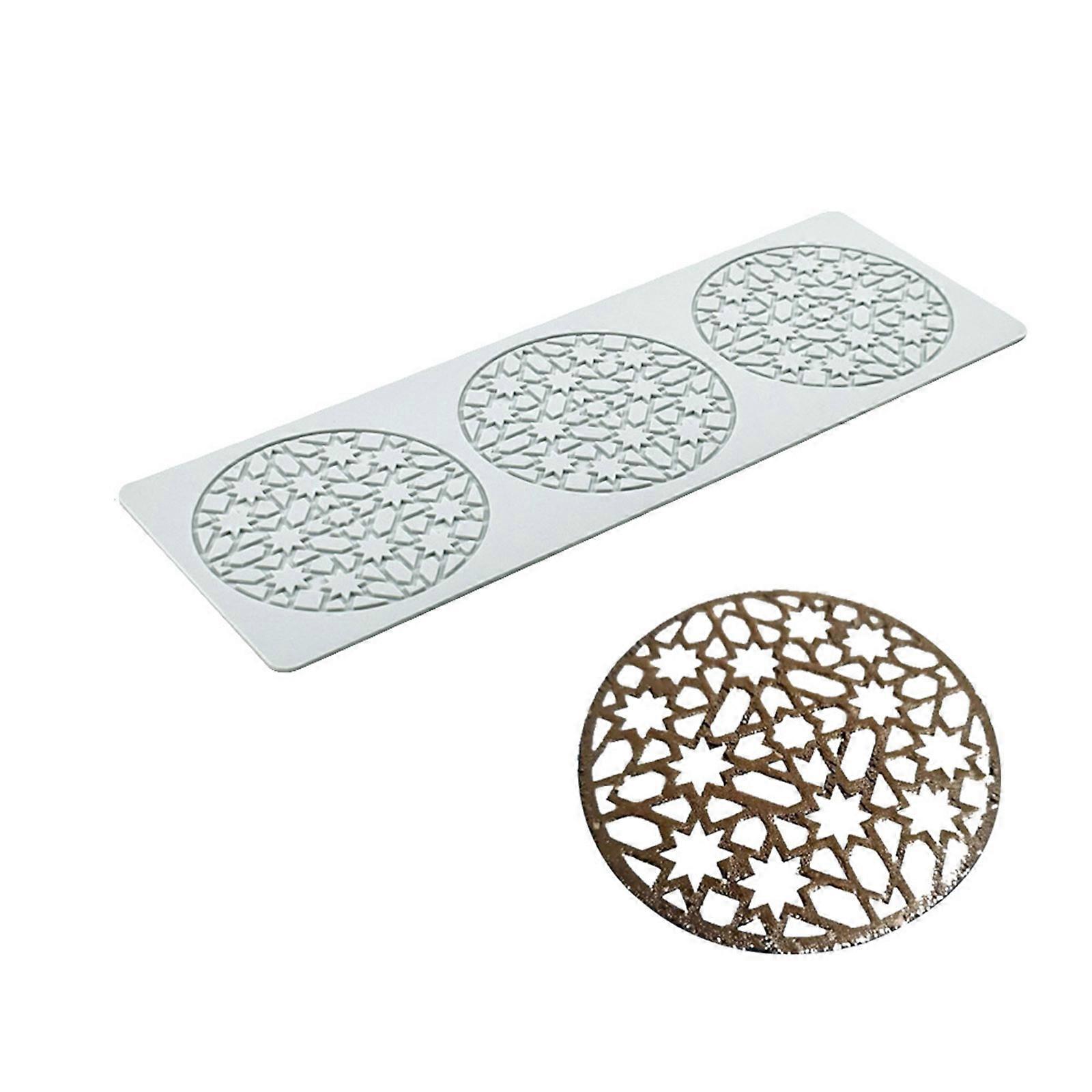 Fondant Lace Mat DIY Baking Decoration Molecular Cooking Printing Mould Silicone Material for Cake Border Decoration Use
