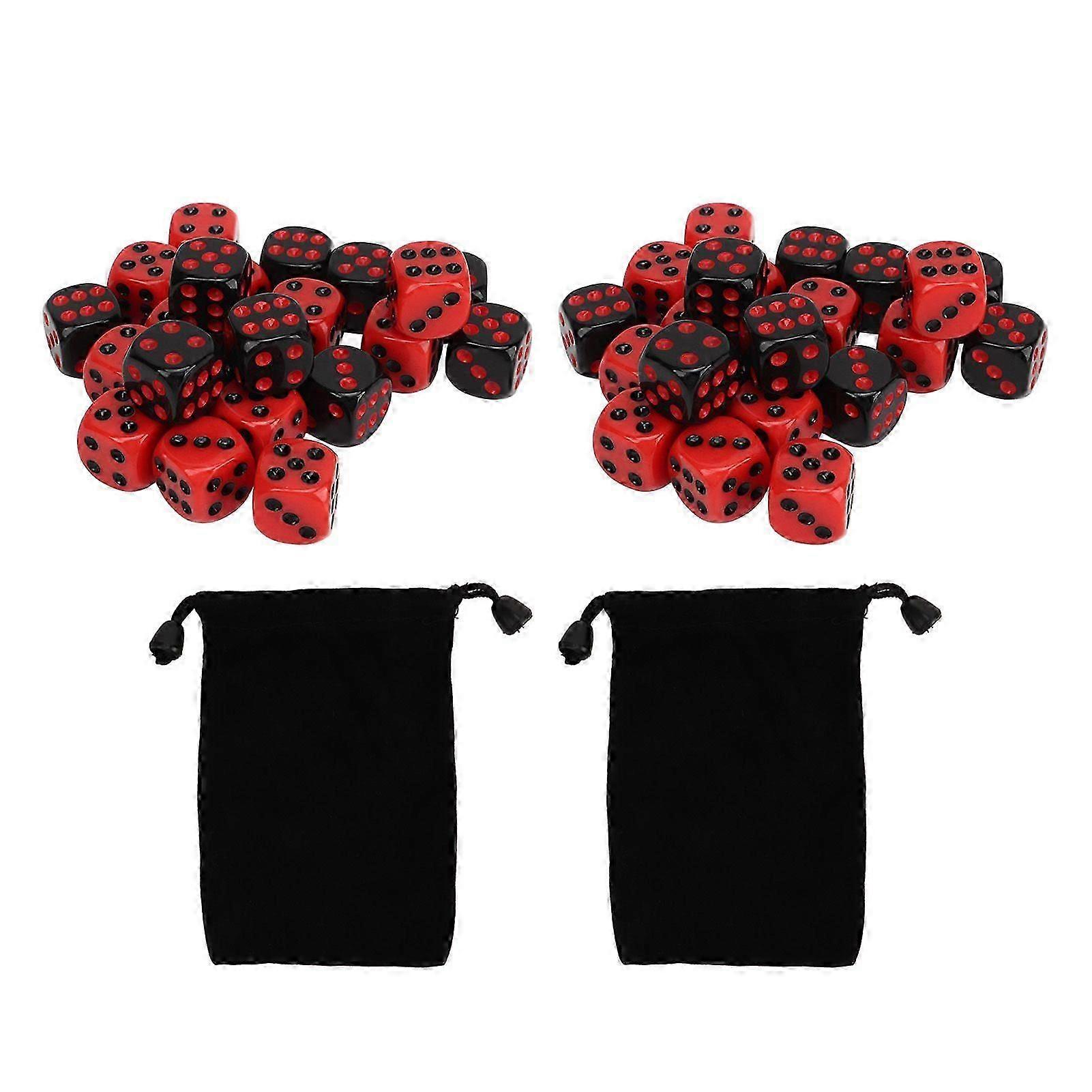 48PCS 6-Sided Plastic Dice Set for Table Games