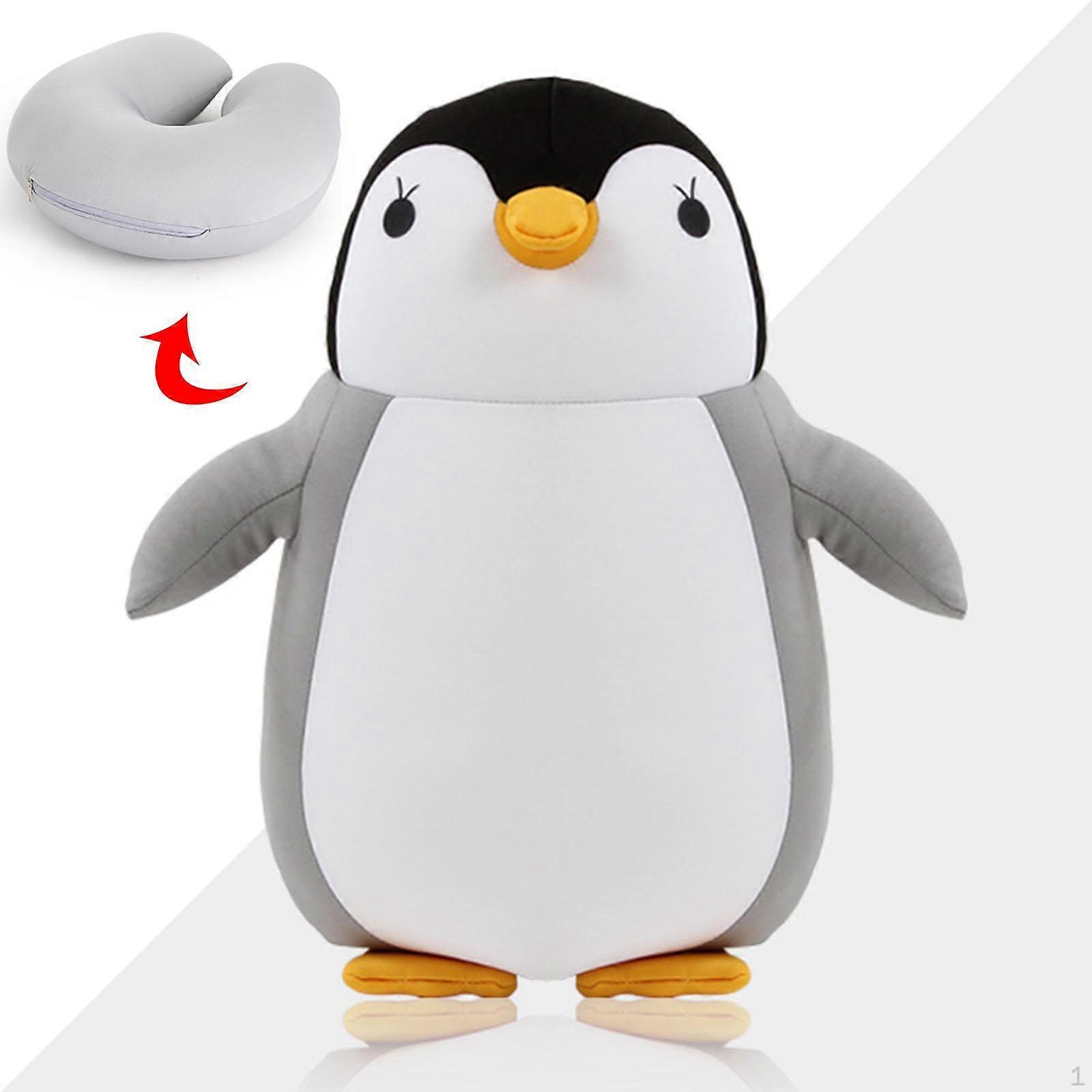 Penguin Particle Neck Pillow Headrest for Children Airplane Adult