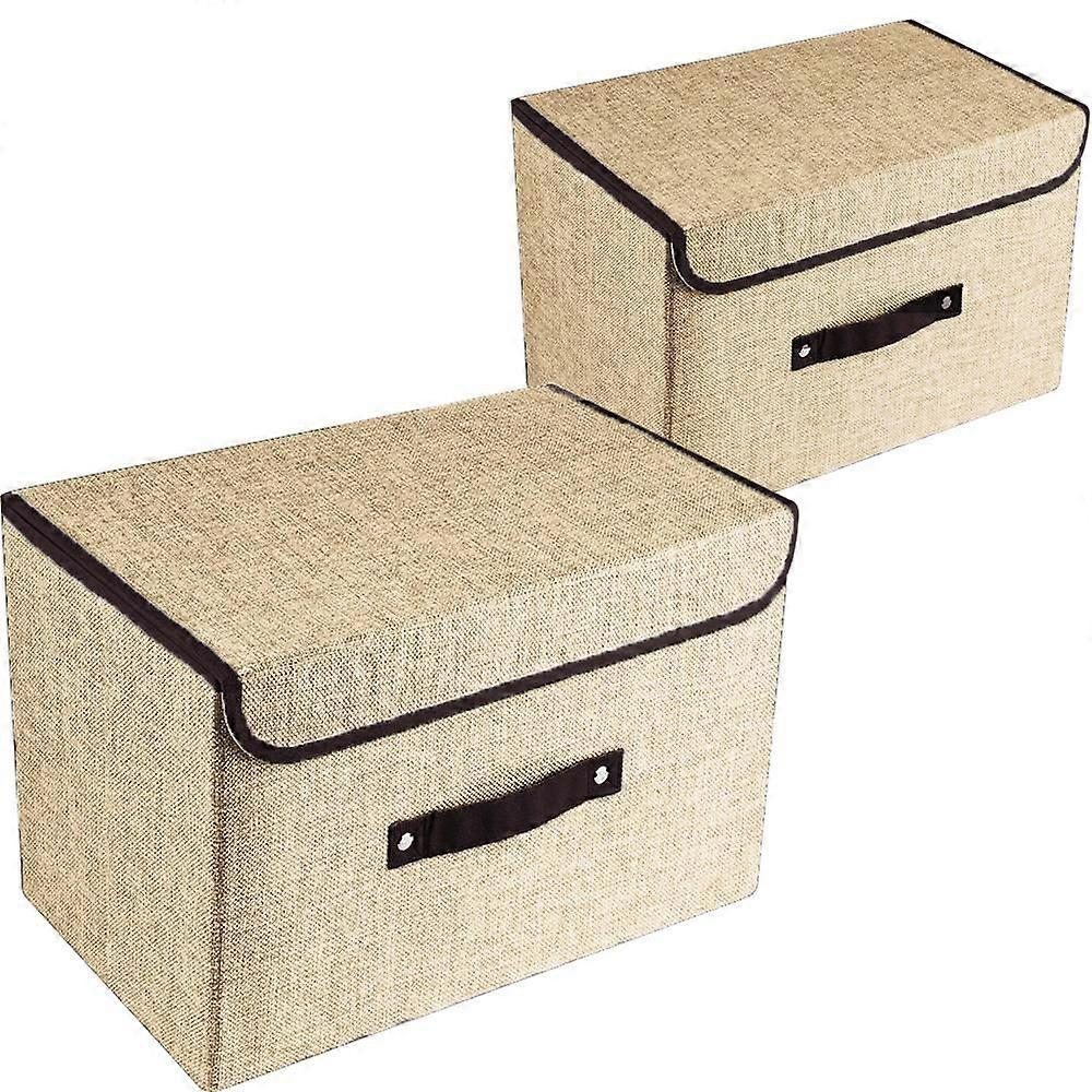 2-Piece Large Storage Box Set with Lids & Handles fast