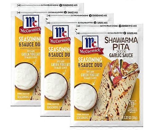 McCormick Seasoning & Sauce Duo Shawarma Pita with Garlic Sauce 3 Pack
