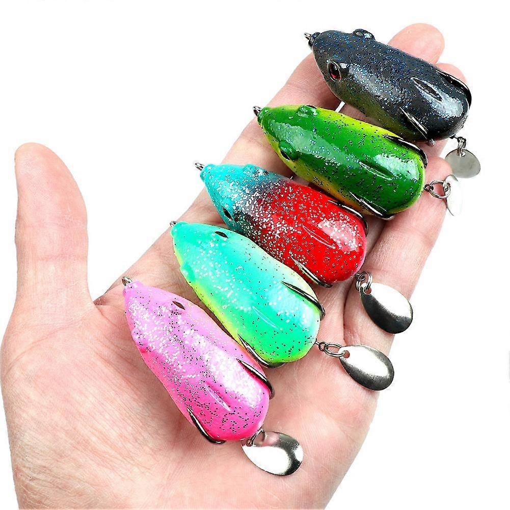 Leurre de pêche souple flottant Micro Frog Top Water Swimbait 12 g/5,5 cm