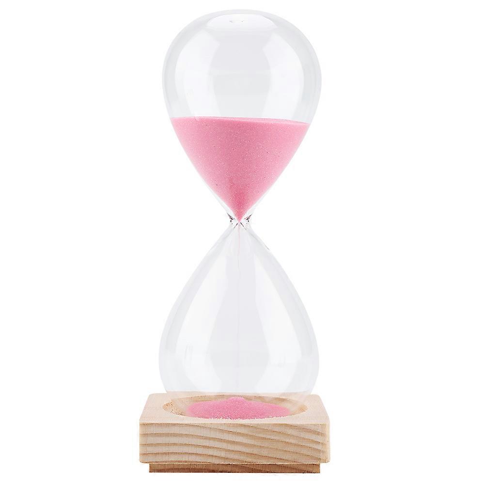 Colorful Hourglass with Wooden Base 30 Minutes Clock Hourglass Home Office Decoration Gift