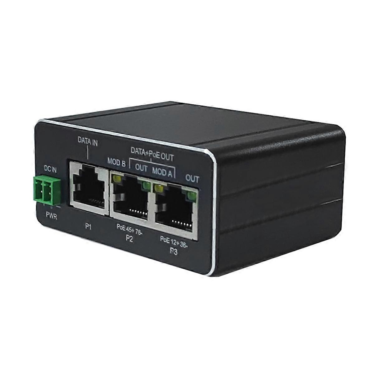 30w POE Injector Passive DC Input 48V 30w Output Support Mode A 12+36- and B 45+ 78- Pins POE Injec