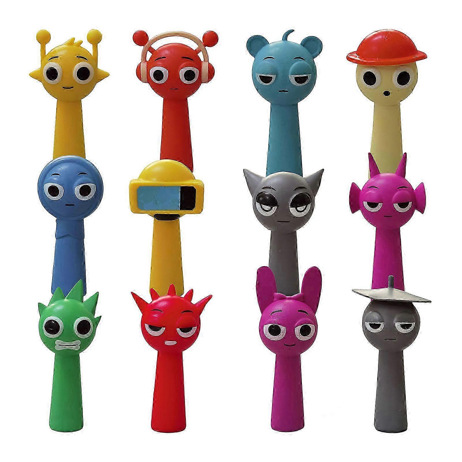 Statue Decor, Set of 12 Colorful and Whimsical Cartoon - Inspired Figurines for Home and Office Decoration