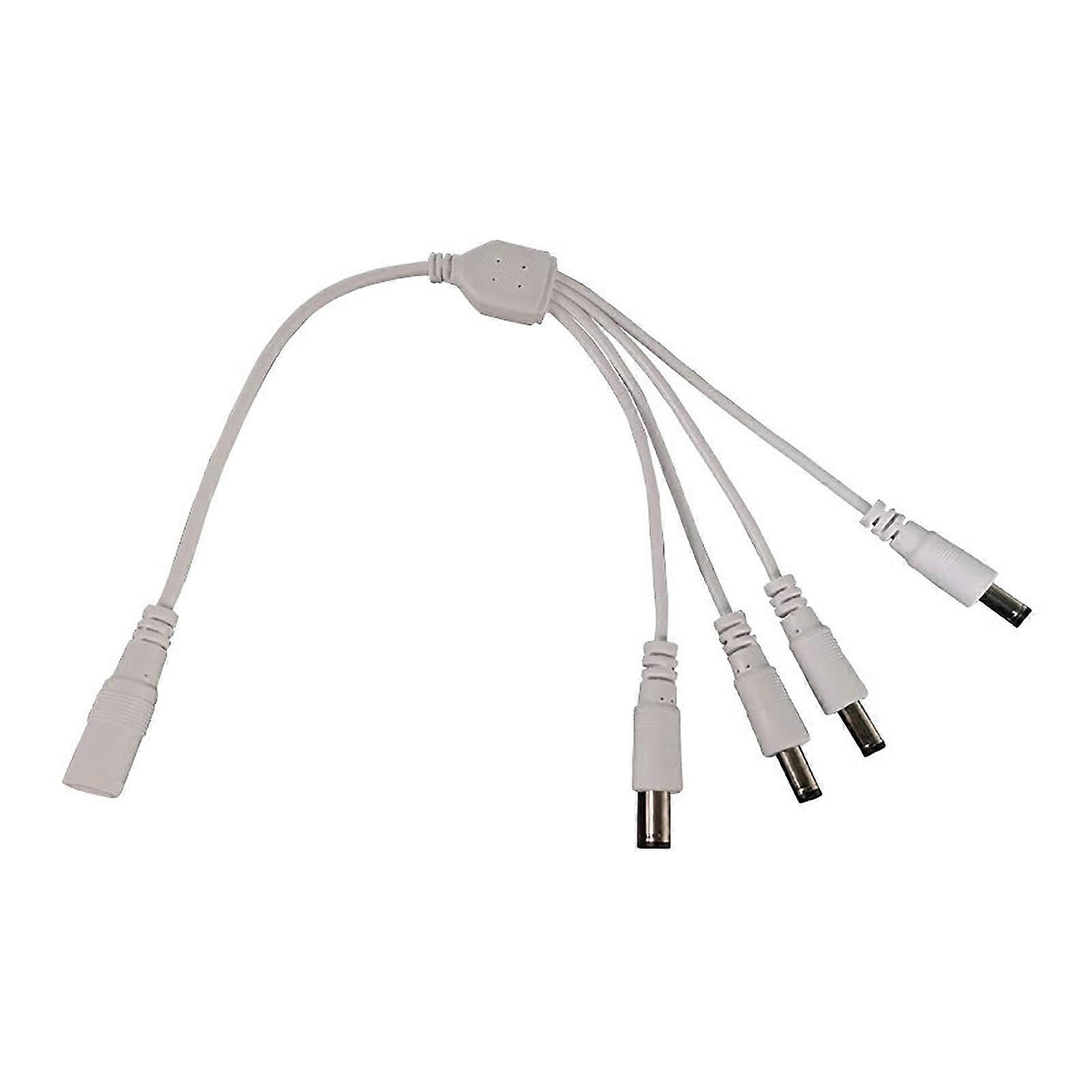 Convenient Powers Splitter Cable DC5.5mmx2.1mm Plug 1 to 2Way,1 to 4Way Splitter for LED, CCTV Camera, Car, Monitors