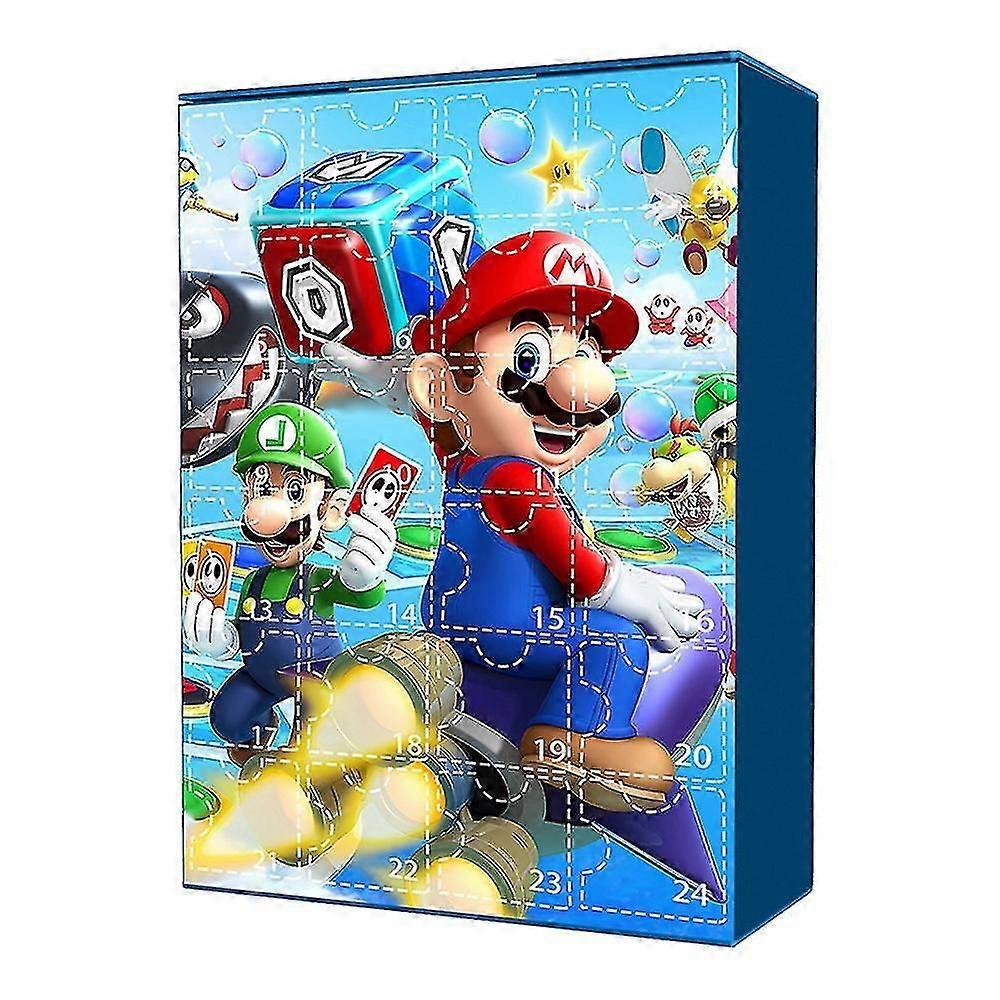 Χριστουγεννιάτικο Super Mario Bros Advent Calendar 2023 Χριστουγεννιάτικο κουτί έκπληξη αντίστροφης μέτρησης 24τμχ Anime Φιγούρες Ειδώλια Παιχνίδια για παιδιά Χριστουγεννιάτικα Gifts_1
