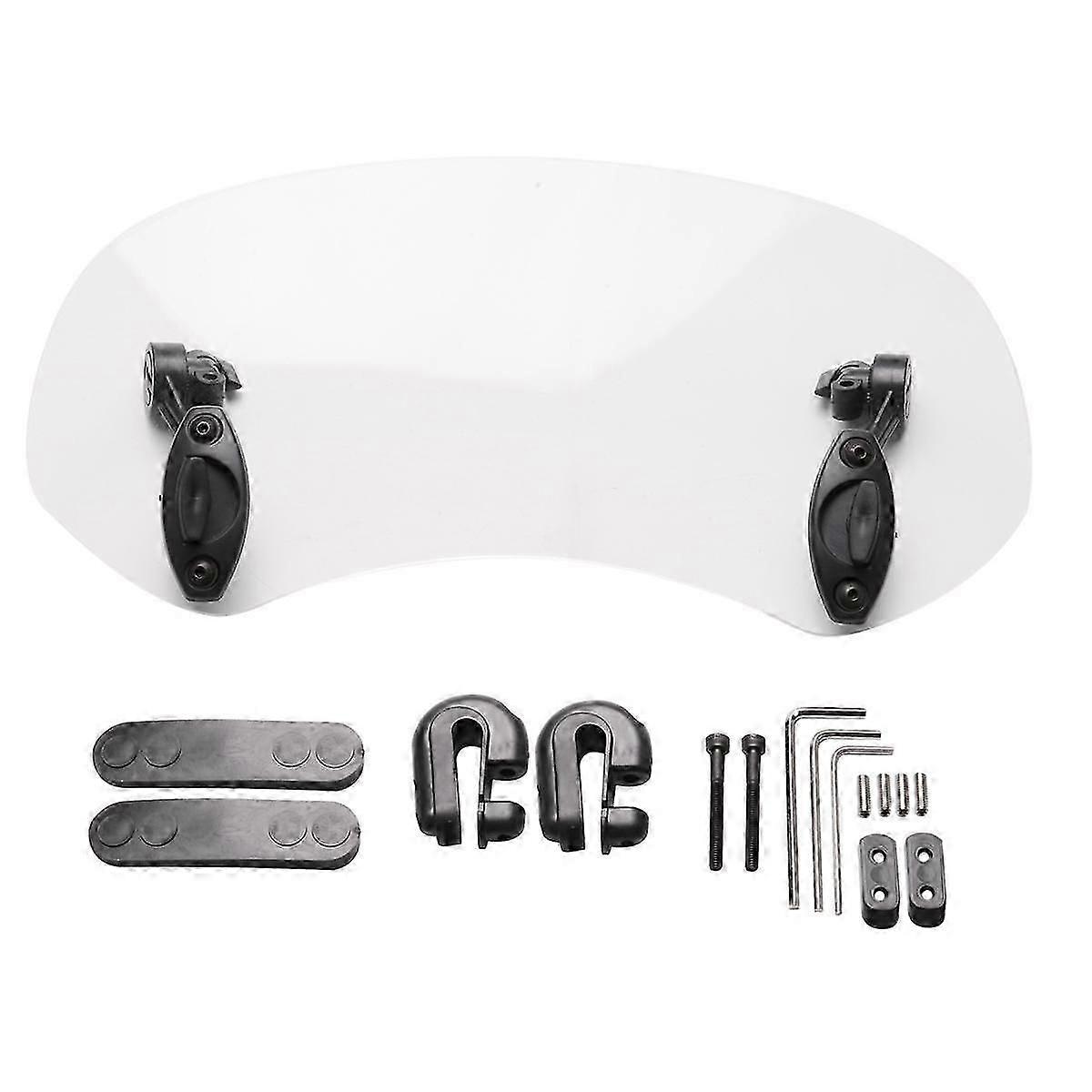 Colore trasparente universale moto regolabile parabrezza estensione parabrezza spoiler deflettore d'aria 28,5x12x21cm