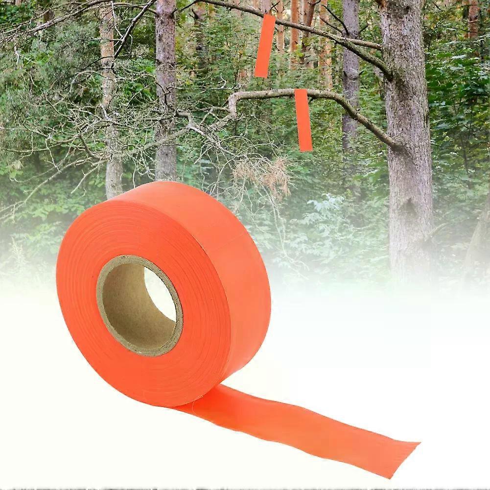 High Visibility Camping Marking Ribbon Roll Non Adhesive Orange Caution Tape For Garden Tree Survey Branches Marker