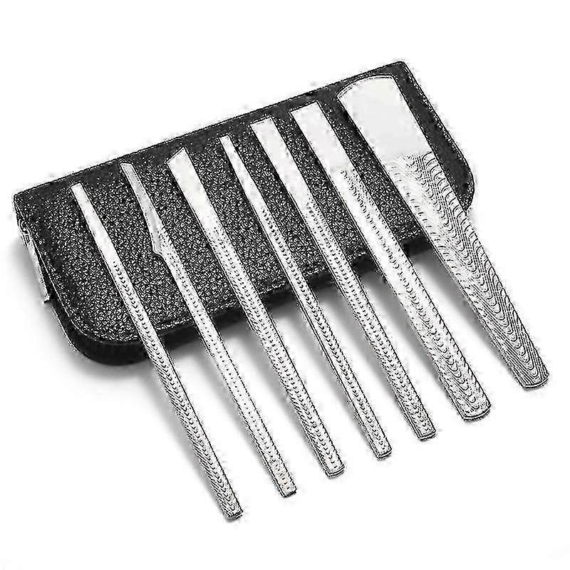 プロフェッショナルペディキュアナイフキット、プロフェッショナルステンレススチールプレーナーブレードカルスリムーバーペディキュア7ピースセット