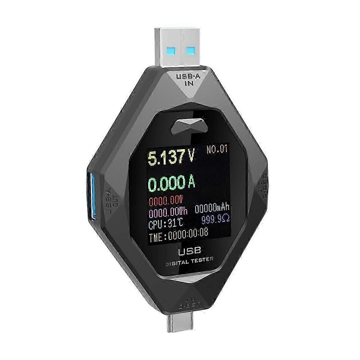 Type-C Tester Digital Smart Voltmeter Battery Capacity Detection Current Voltage Tester Fast Chargi