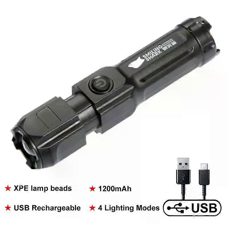 Powerful LED Flashlight 100000 Lumen Tactical Flashlights Rechargeable USB 18650 Waterproof Zoom Fishing Hunting LED Flashlight