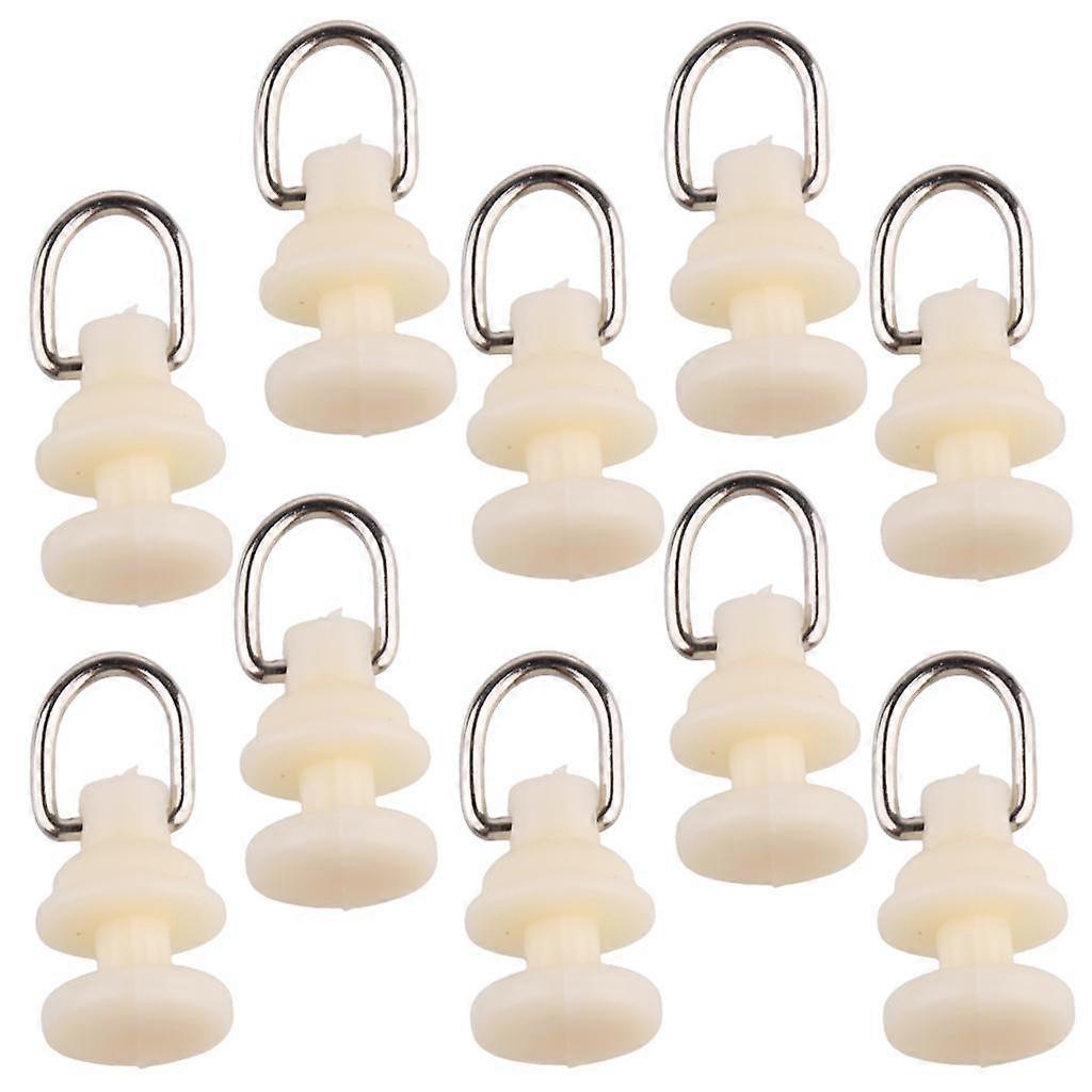 10Pcs Window Curtain Track Glider, Ceiling Roller Carrier, Silent Sliding Runner