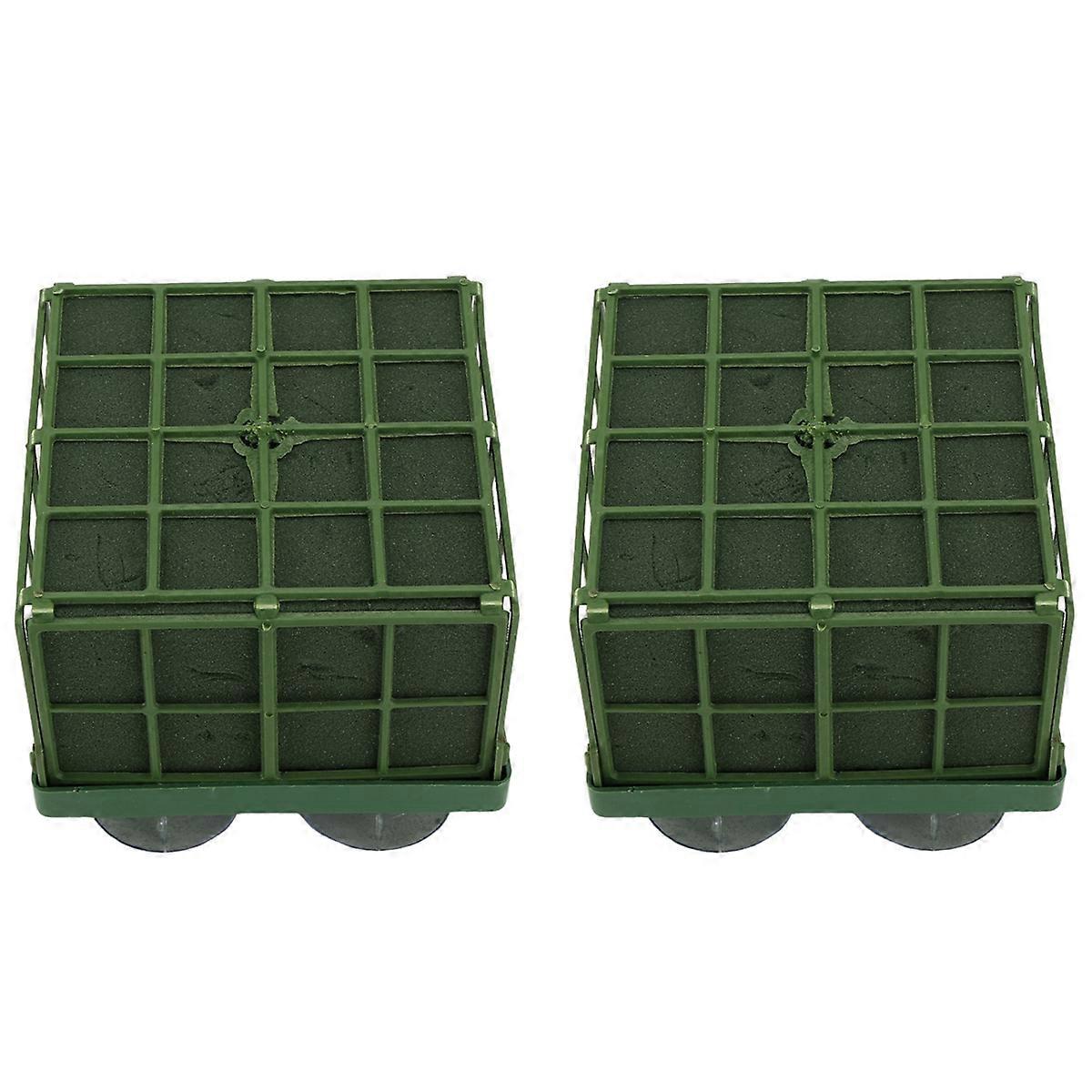 2Pcs Square Flower Foam Cage with Floral Foam,for Wedding Arrangement