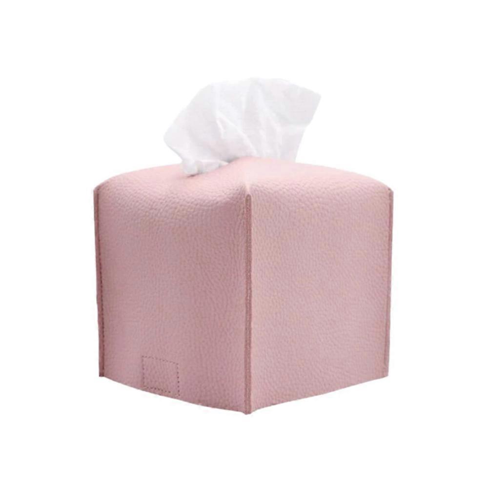 Square Decorative PU Leather Tissue Box Holder Tissue Box Cover