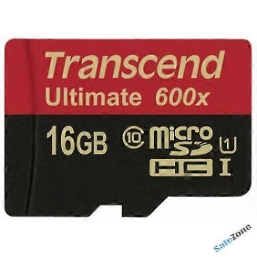 Flash memory card - TRANSCEND - Ultimate - 16 GB - UHS Class 1 / Class10 - 600x - MicroSDHC UHS-I