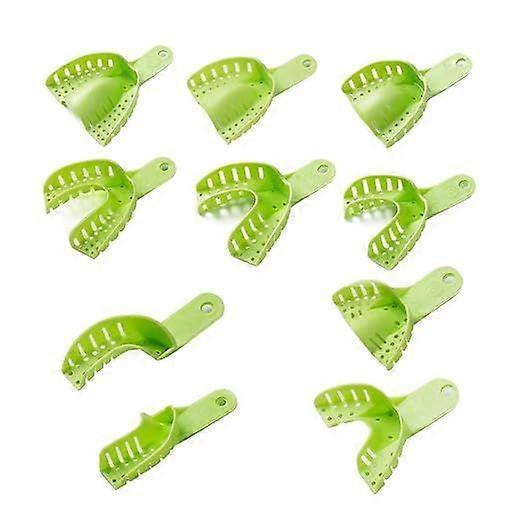 Dental Impression Trays 10PCS Autoclavable Generic Perforated Plastic Tray All Size