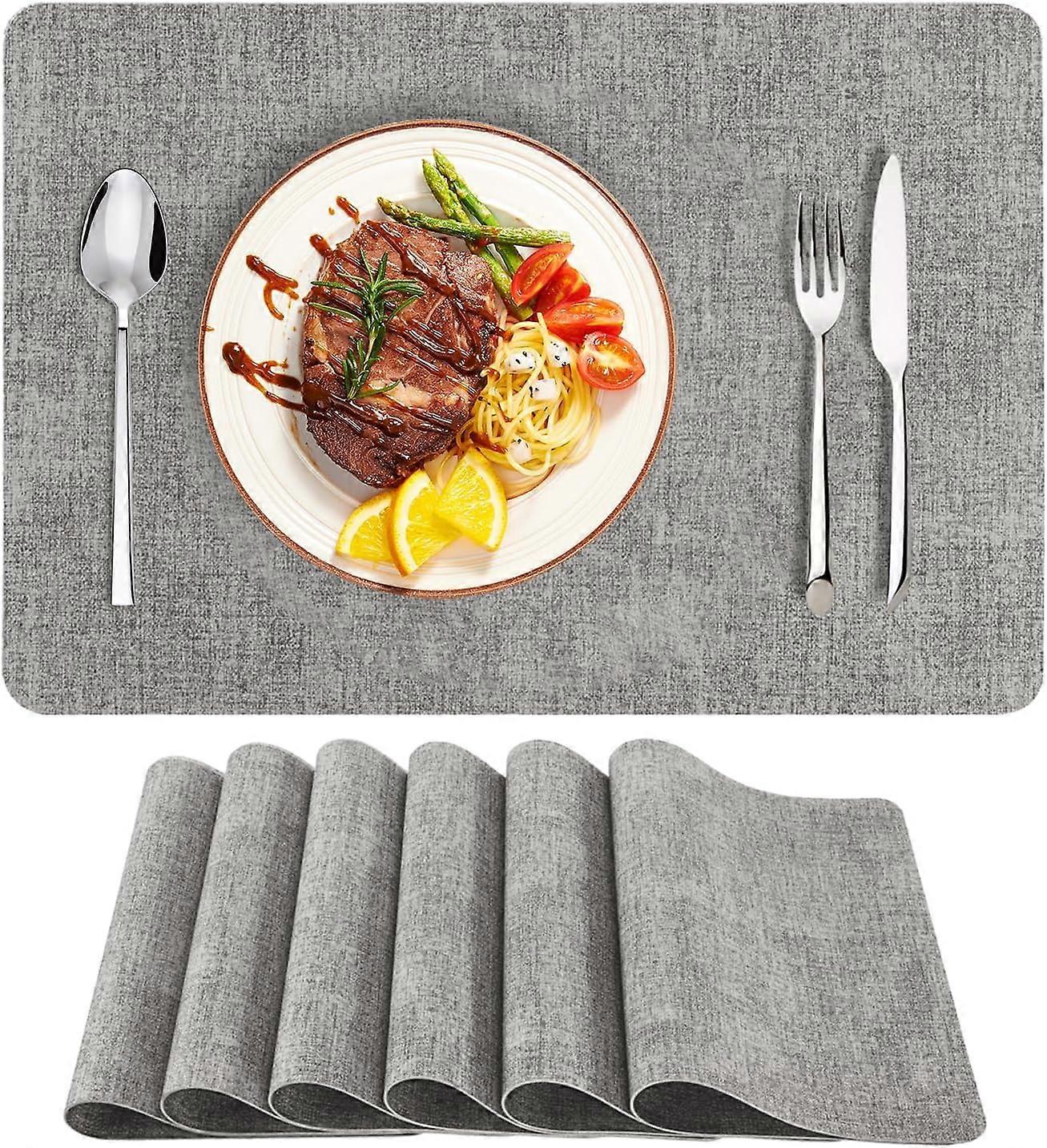 6 Set Insulation High Temperature Resistant Tablecloths for Dining Tables 17"×12" Non-Slip