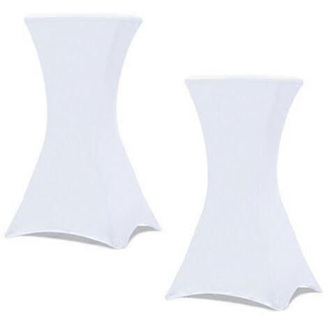 Set of 2 white covers for 60x110cm high folding table