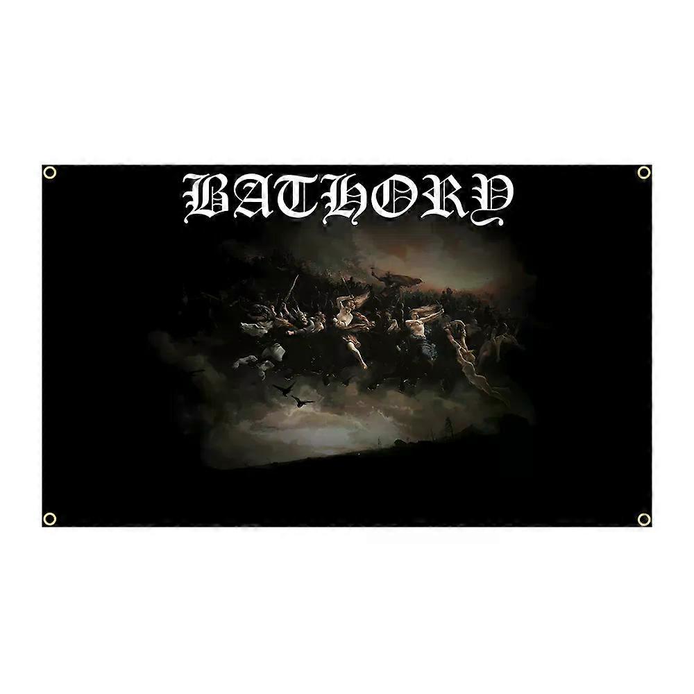 90x150cm 3X5FT B-Bathorysヘビーロックバンドフラッグポリエステルプリントバナーデコレーション用