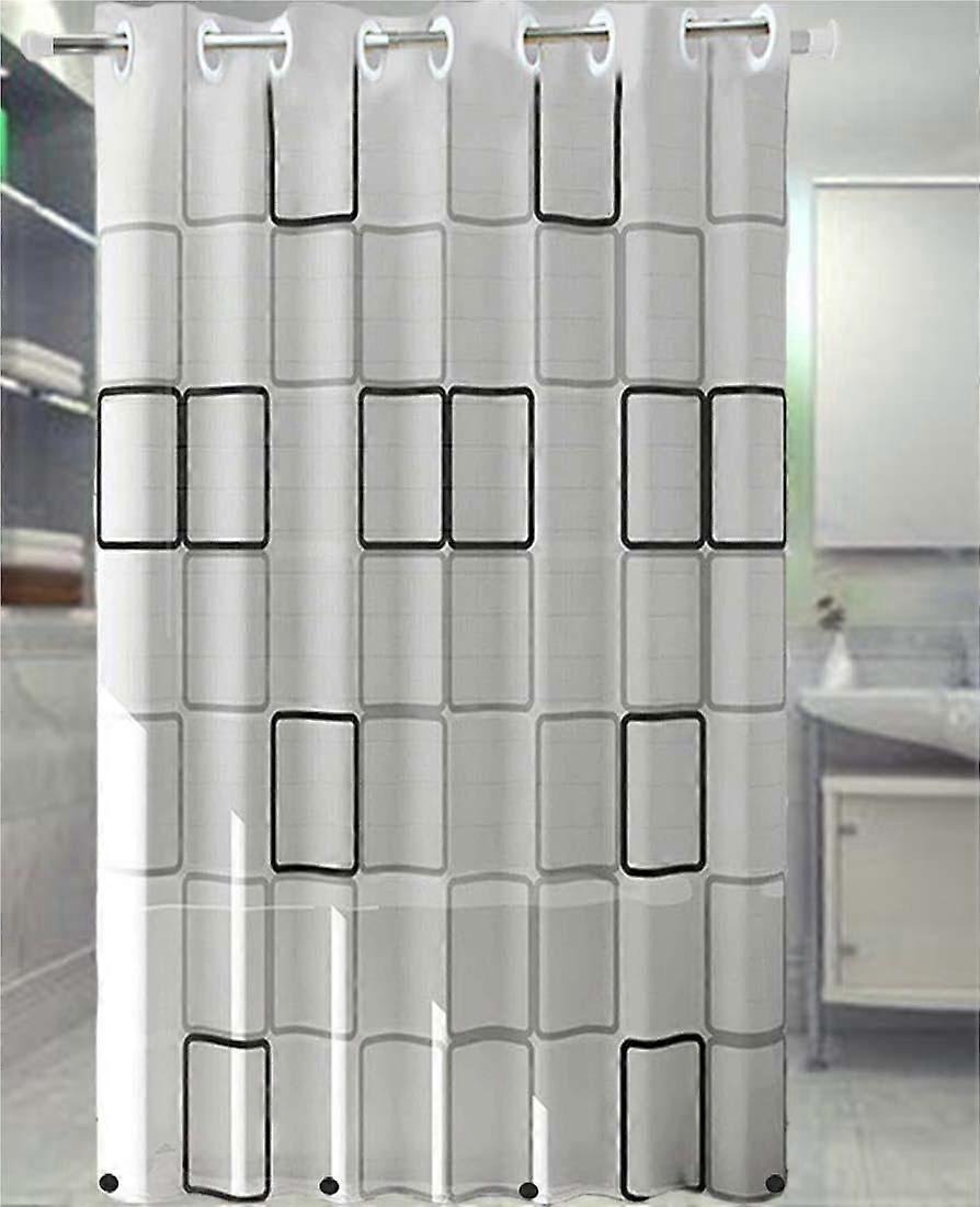 Bathroom Shower Curtain Liner No Hooks Required, 72"W x 78"L