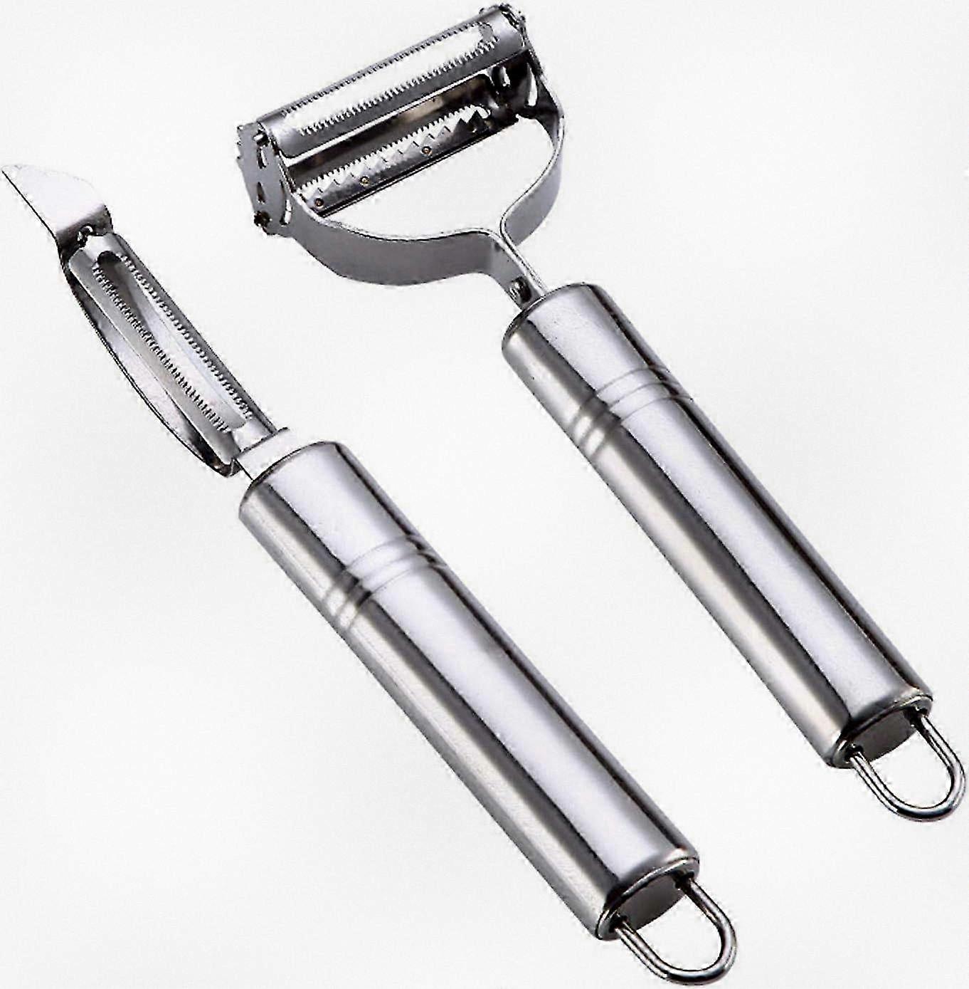 2-Piece Peeler Set with Multi-Use Grater for Kitchen Produce