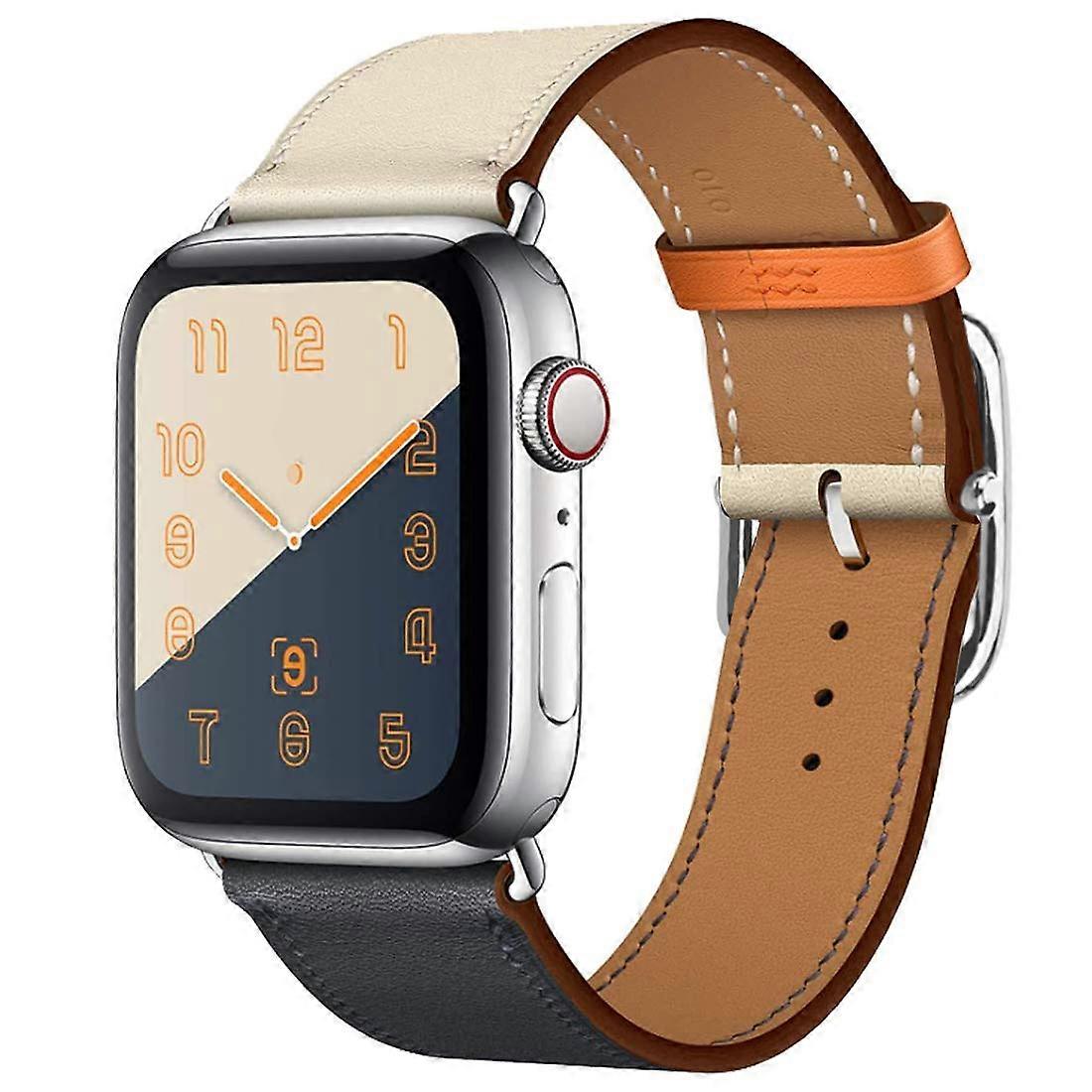 Leather Band Smart Watch Bands Replacement for iWatch Series 7 Series 6/SE Series 5/4/3/2/1 Bracelet Loop 38/40/41 mm