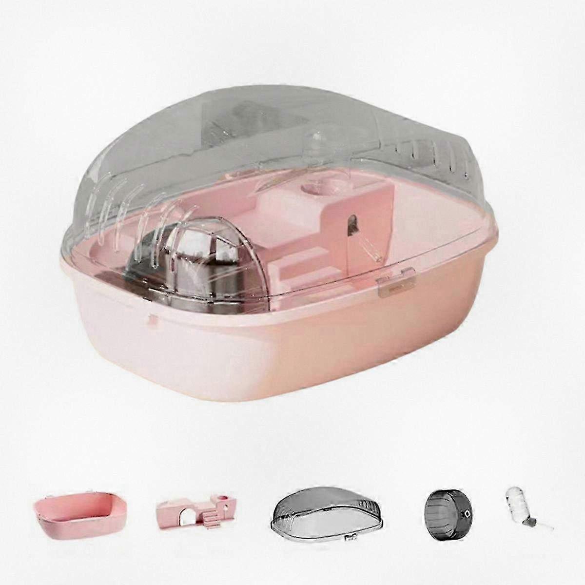 Transparent Exercise Wheel Toy for Small Pets Like Hamsters, Mice, and Guinea Pigs - Fun Castle-Style Cage Accessory