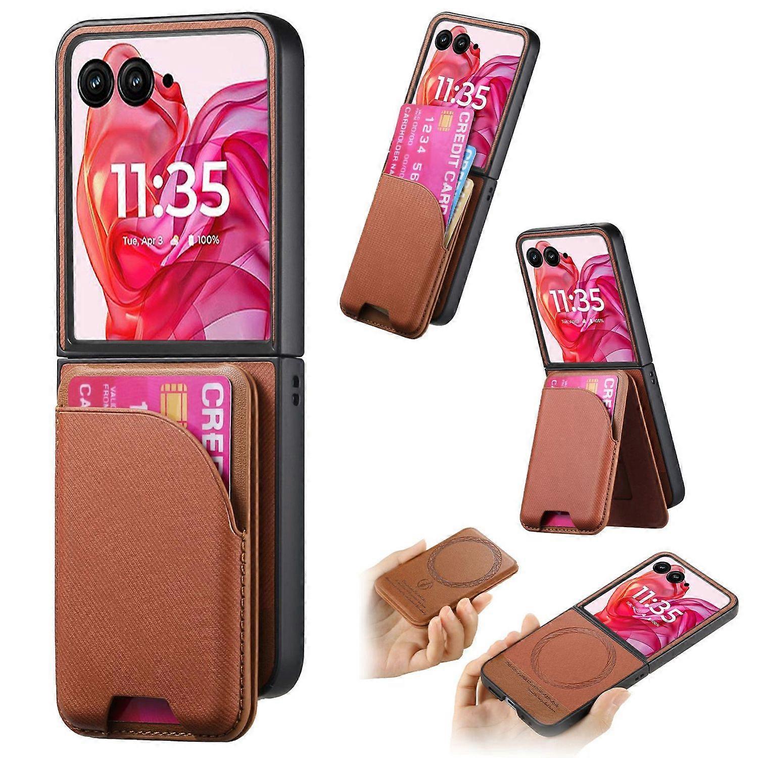 Skórzany futerał z tkaniny skośnej do Motorola Razr 40 Ultra