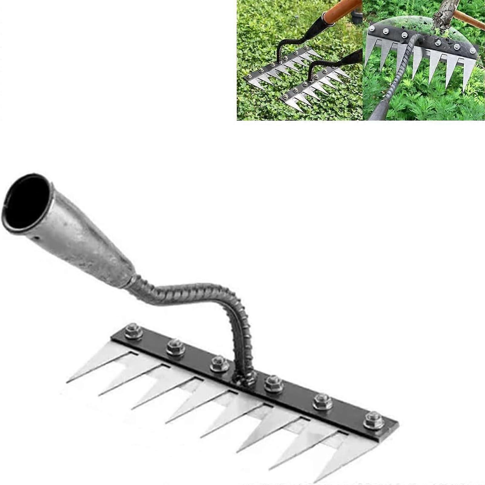 5/6/7/8 rakes for lawns , Iron rake for Gardening and Weeding, Garden and Weeding Rake, Weeding Rake (8Tooth)