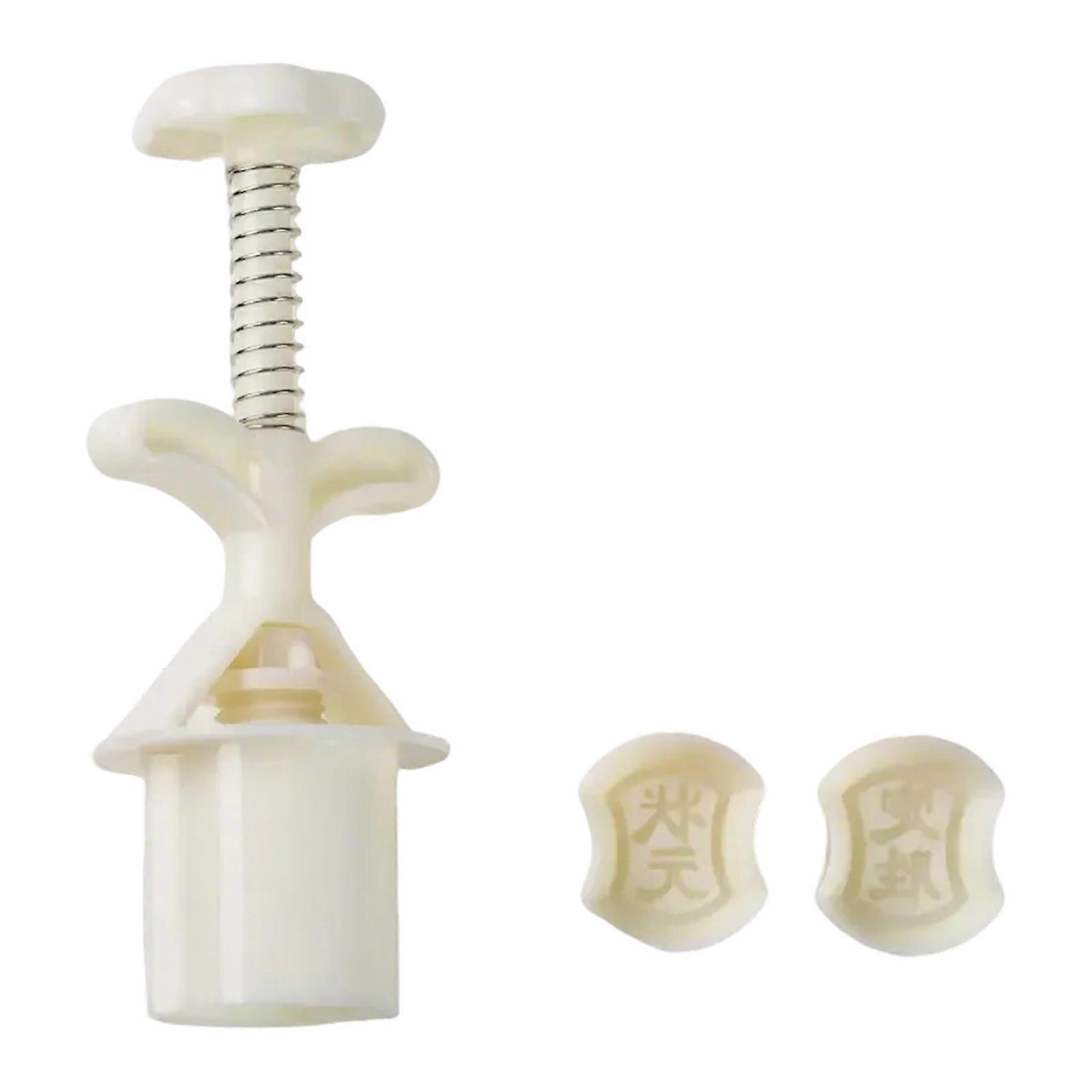 Practical Green Bean Treat Press Easy To Use 25/50g Mooncakes Press with 2 Decorative Stamp for Biscuits and Cupcakes