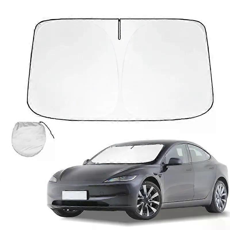 שמשה קדמית לרכב שמש צל עבור טסלה דגם 3 שמשיה קיץ מגן מגן מתקפל בלוקים UV קרני הגנה אביזר