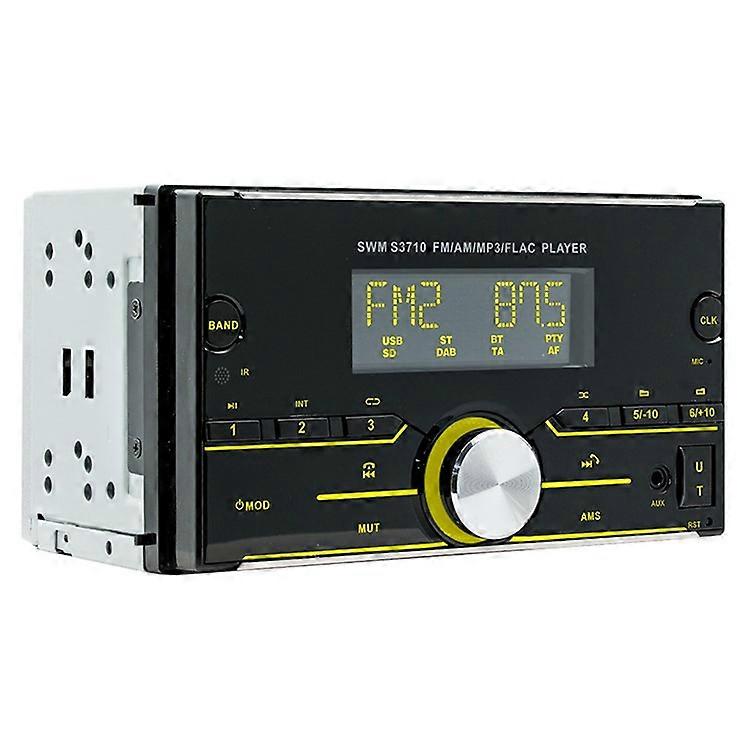 S3710 Dual Din 12V Car MP3 Player Colorful Lights Bluetooth TF Card USB FM Radio Amplifier