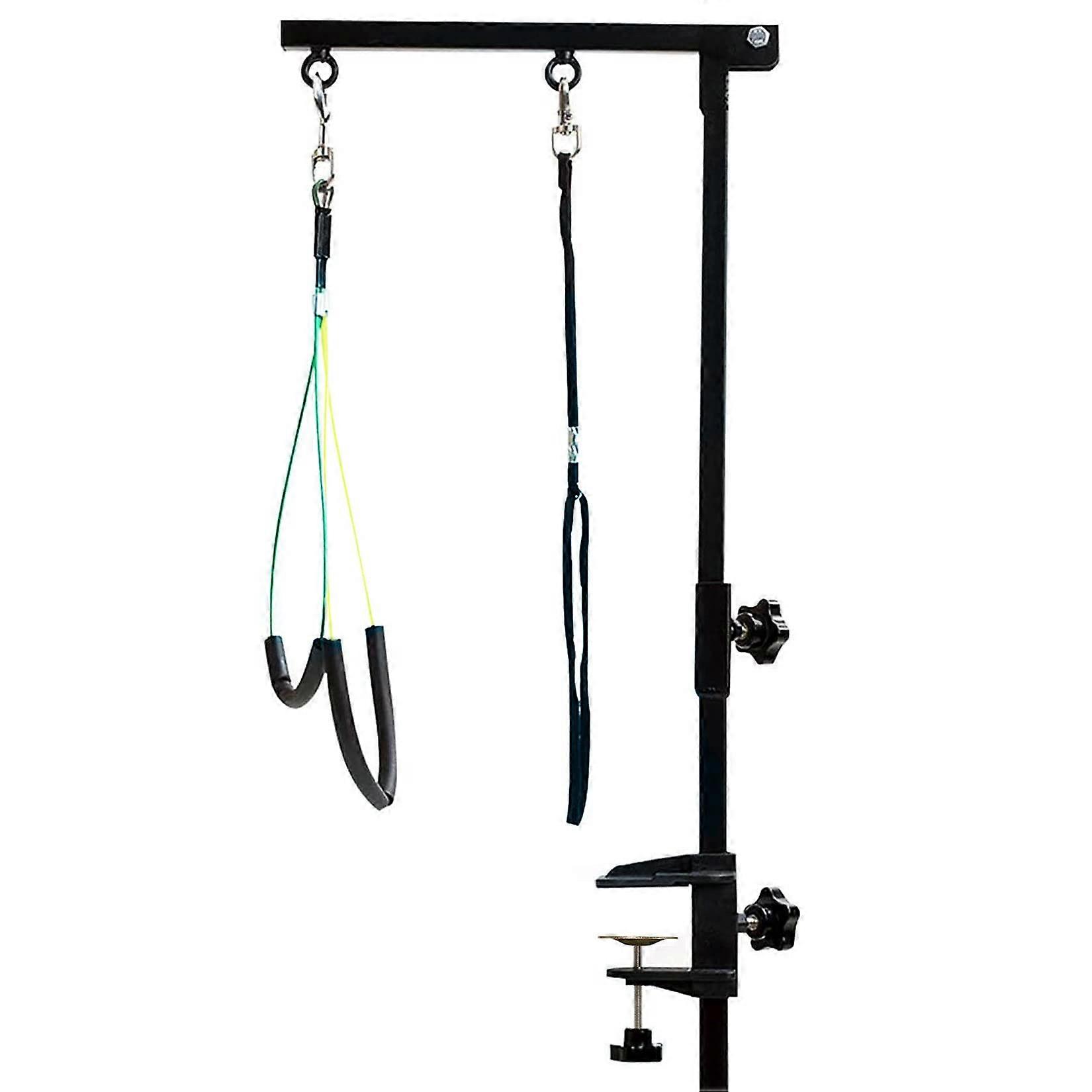 Dog Grooming Arm with Clamp, Dog Grooming Loop Noose and No Sit Haunch Holder for Medium Small Pets, 35.4 Inches, Adjustable Height