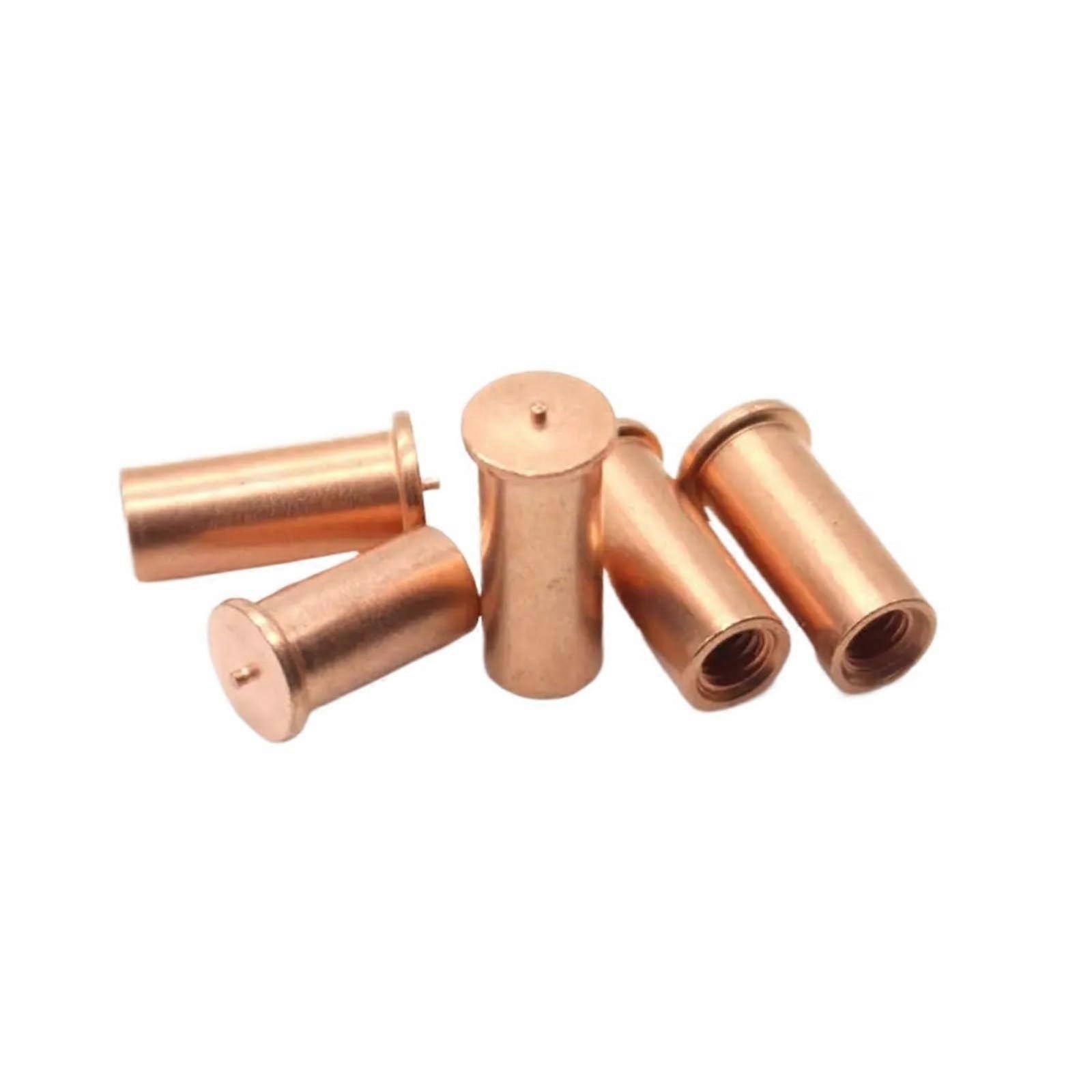 M3 M4L Copper Plated Stud Standoff Screws M4x25mm 200pcs Inner Threaded Soldering Pins Weld Nuts Metallic Color