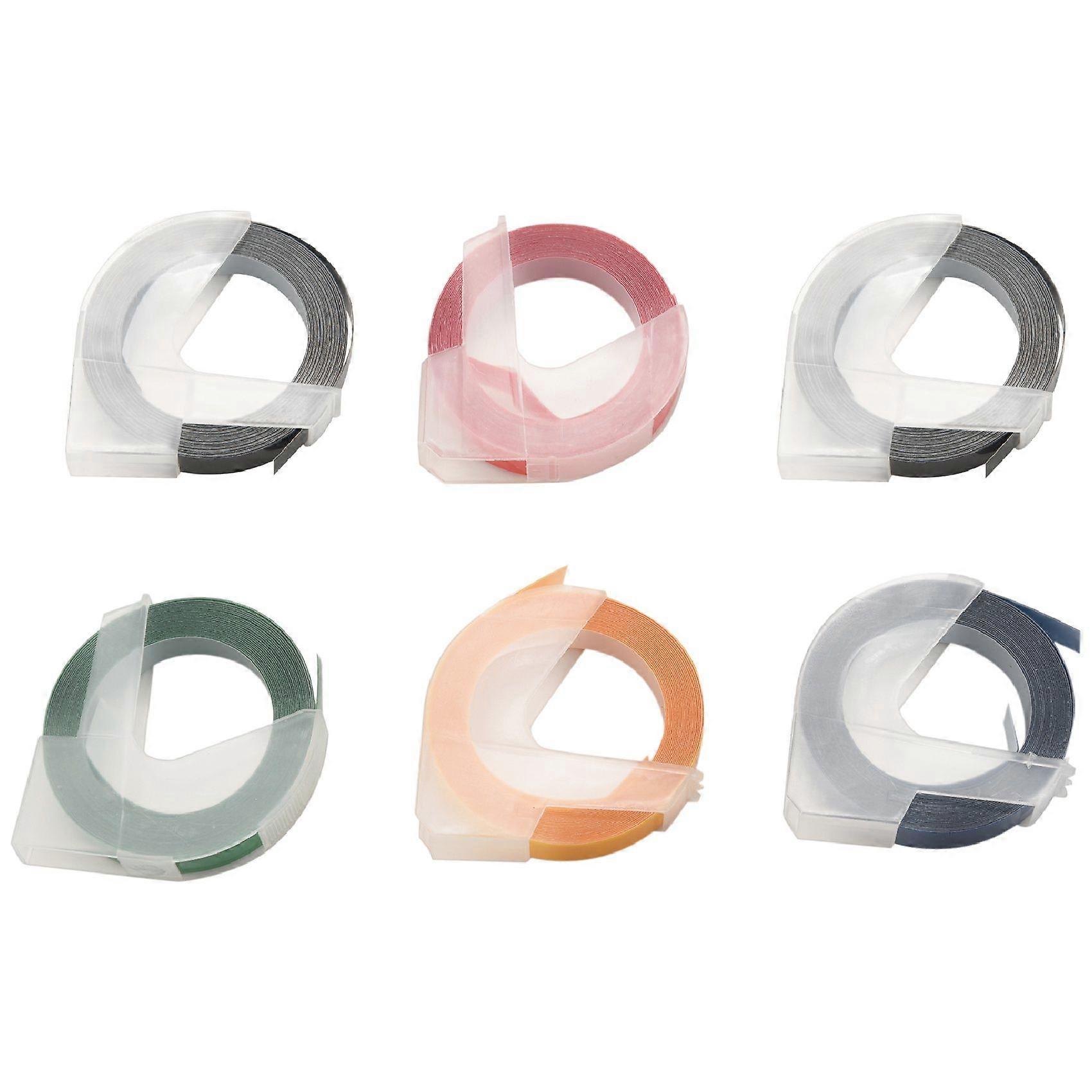 Embossing Label Maker Tapes 9mm x Self-Adhesive 3D Plastic Tape for Embossing Label Machine