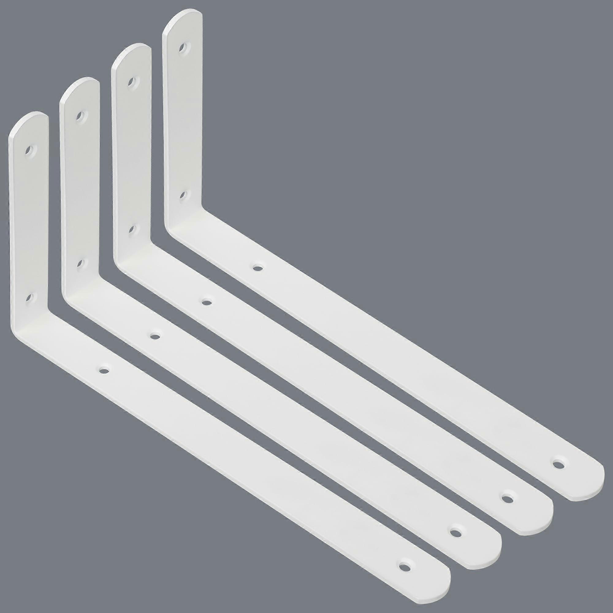 Floating Shelf Brackets,White L Wall Corner Brace,Stainless Steel Joint Angle