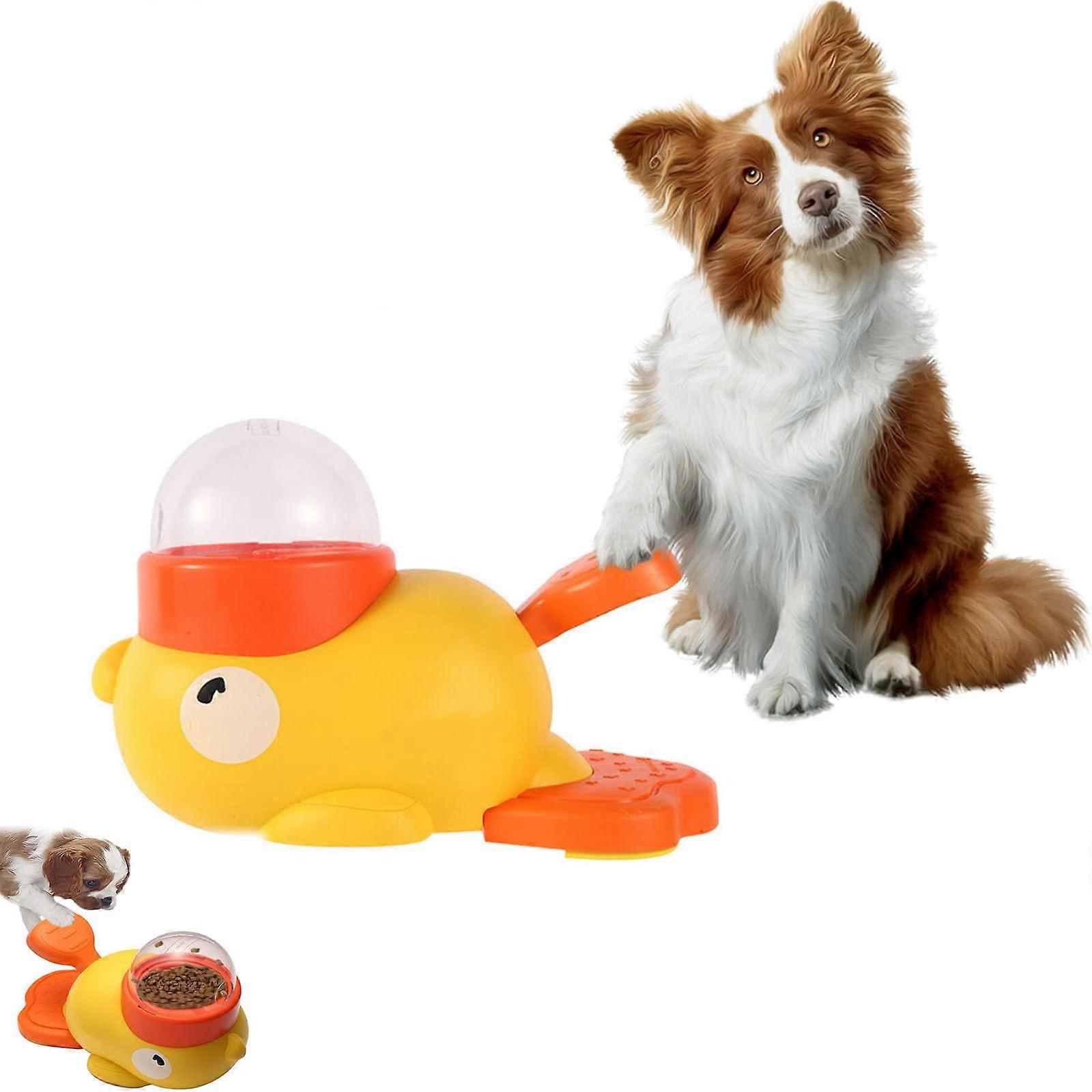 Duck Treat Dispenser,2in1 Dog Interactive Slow Feeder Dog Puzzle Toy – for Small Medium Dogs