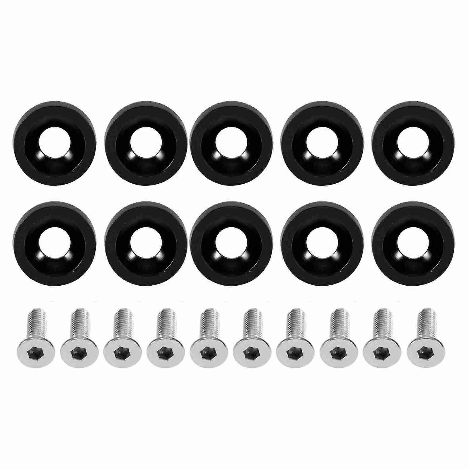 M6 Gasket Bolt License Plate Frame Screw Black Car Modification Decorative Fastener Durable Metal