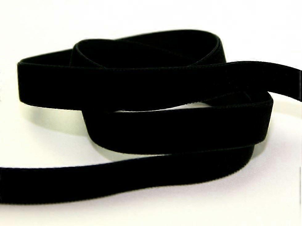 50mm Velour Ribbon Mini Roll 5m 9725 Sort - pr. 5 meter rulle