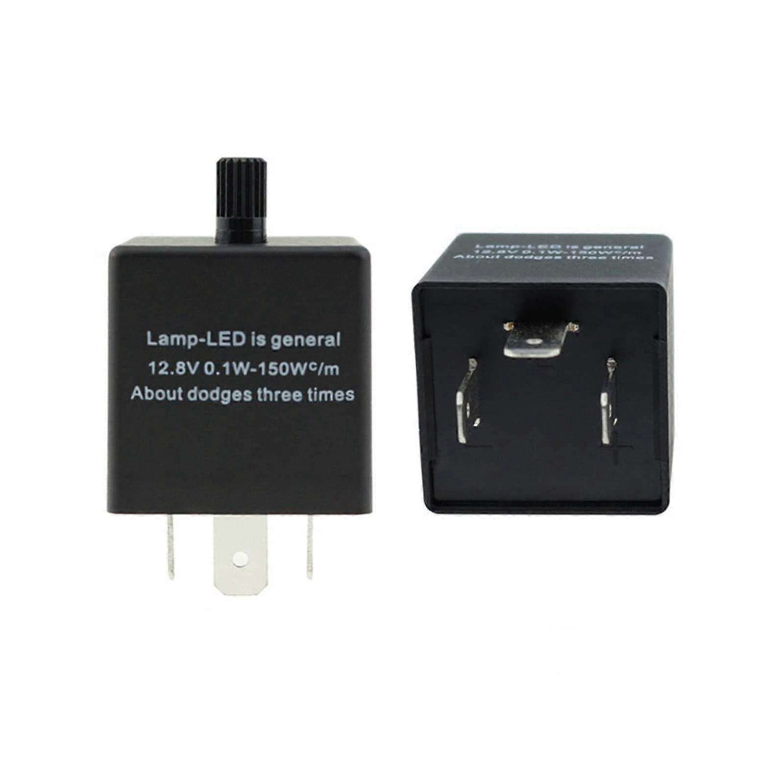 JL-02 CF13/CF14 Relay Adjustable Fixed Frequency Flasher for Car LED Turning Lights, Compatible with CF14 Model