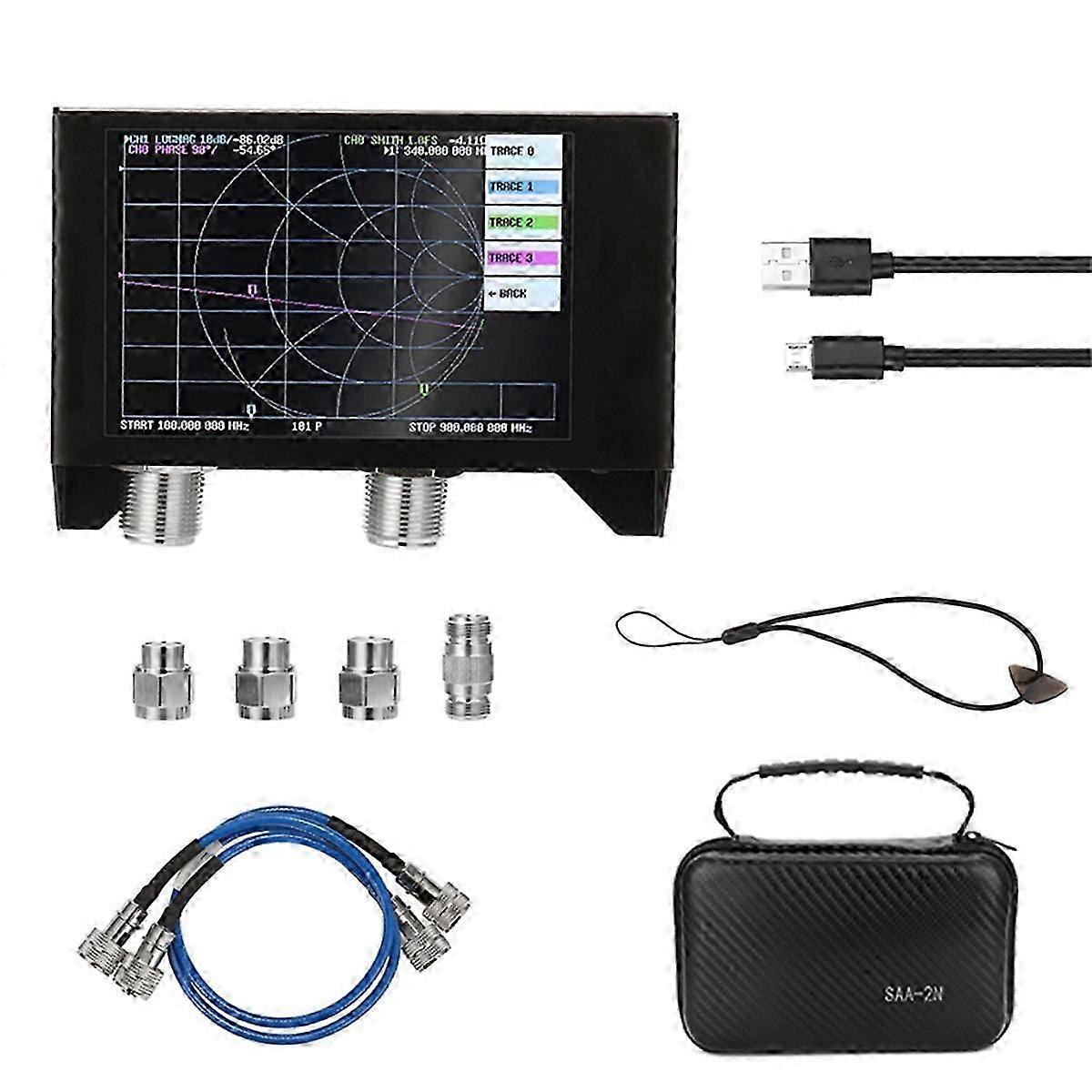 3G Vector SAA-2N Antenna Analyzer 4.0 Inch Touch Screen for Shortwave Iron Case