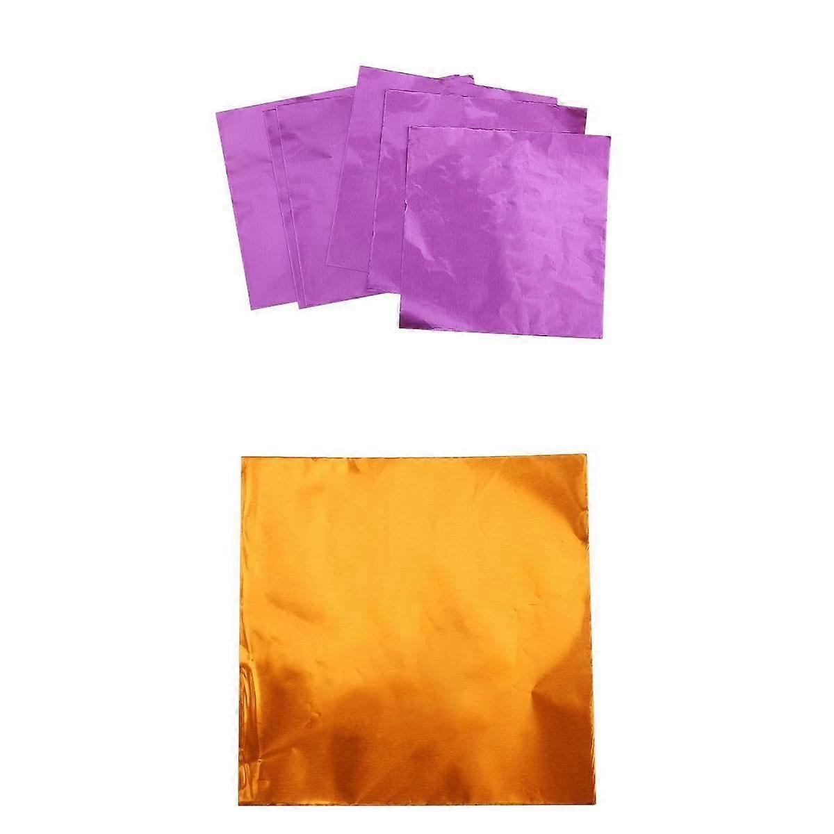 200 Pieces Square Aluminum Foils Candy Wrappers Sweets Package