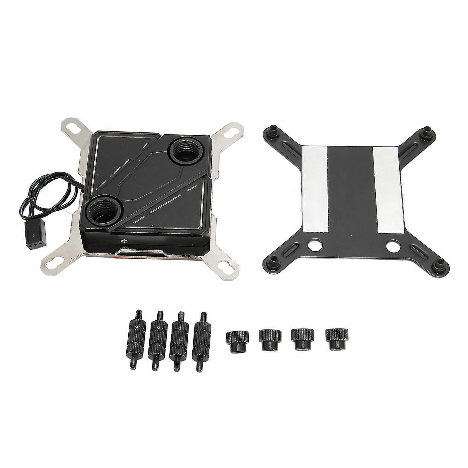 CPU Water Computer System CPU Water Cooling Block Heat Sink G1/4 Thread with 12V Light for Intel